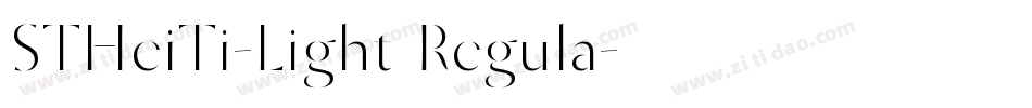 STHeiTi-Light Regula字体转换